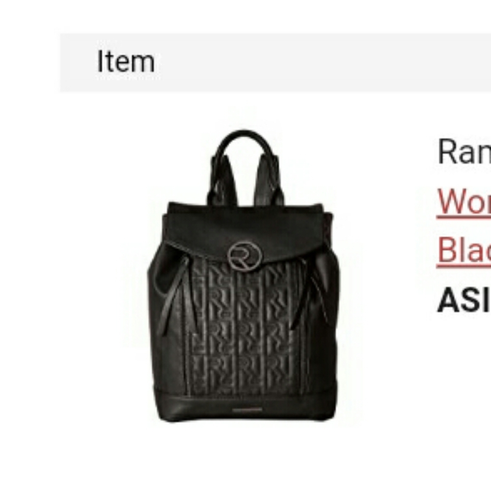 Rampage quilted black backpack